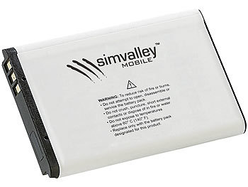 simvalley Mobile Akku 600 mAh für Kinder-Handy KT-612