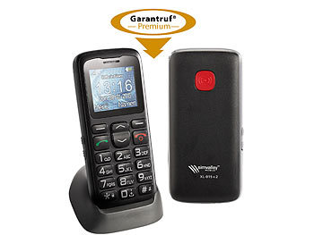 Handys: simvalley Mobile Komfort-Handy XL-915 V2 mit Garantruf & Ladestation