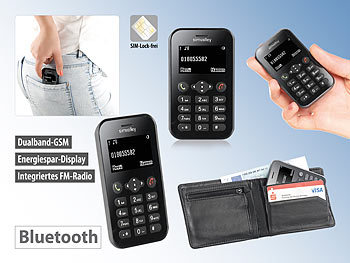 simvalley Mobile Scheckkarten-Handy Pico RX-482 (PEARL Edition, Versandrückläufer)