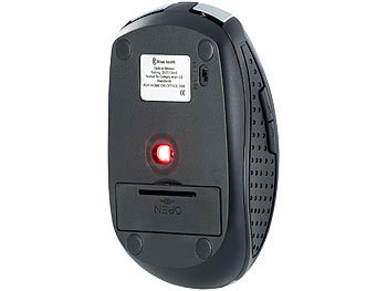 GeneralKeys Optische Maus mit Bluetooth 3.0, 1.600 dpi, 6 Tasten