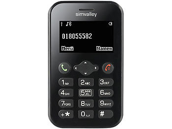 simvalley Mobile Scheckkarten-Handy Pico RX-486 mit BT, Garantruf (Versandrückläufer)