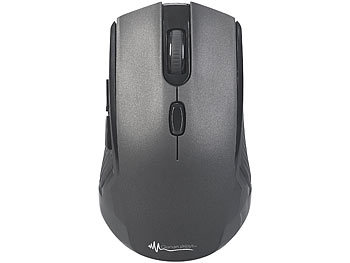 Mouse, Bluetooth: GeneralKeys Optische Multi-Device-Maus mit Funk- und Bluetooth, 2,4 GHz, 1.600 dpi