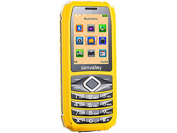 simvalley Mobile Outdoor-Handy XT-680, wasserdicht IP67, Dual-SIM