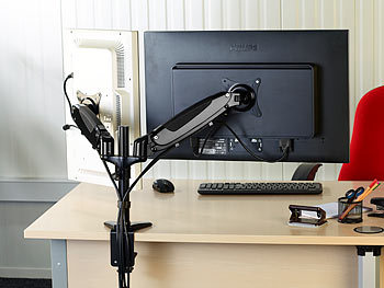 General Office Gasgefederter Doppel-Monitor-Schwenkarm GSA-27.duo, bis 69 cm (27")