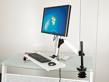 Monitorhalterung mit Höhenverstellbarer Tastatur- & & Maus Plattform Maus- Lerntastatur
