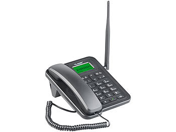 GSM Tischtelefone: simvalley GSM-Tisch-Telefon mit SMS-Funktion und Akku (Versandrückläufer)