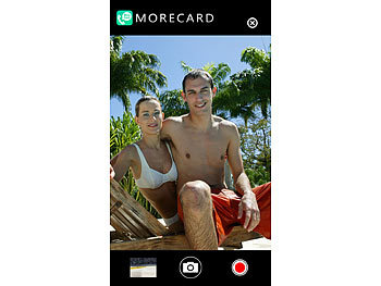Callstel Dual-SIM-Adapter mit Bluetooth, für iPhone ab 4s, mit Selfie-Taste