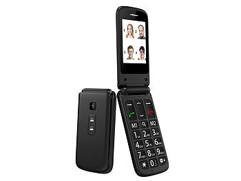 simvalley Mobile Notruf-Klapp-Handy XL-947 m. Garantruf Premium, Dual-SIM, 6-cm-Display