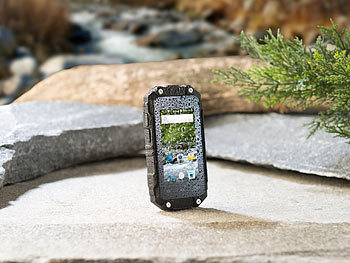 simvalley Mobile Mini-Outdoor-Smartphone SPT-210 mit Dual-SIM und Android 5.1, IP65