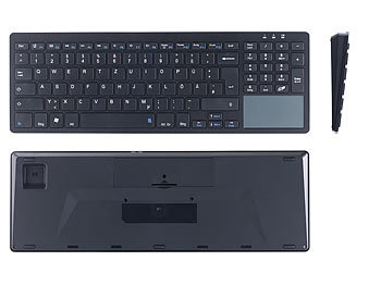 GeneralKeys Slim-Funktastatur mit Touchpad, Ziffernblock, Scissor-Tasten, QWERTZ