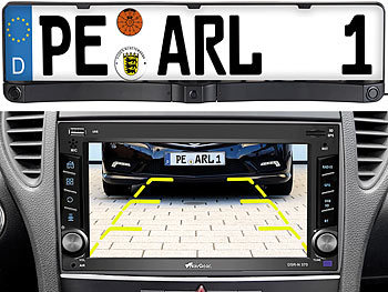 Autoschild-Rückfahr-Kamera mit Einparkhilfe Parksensor Ultraschall System Radio Navi