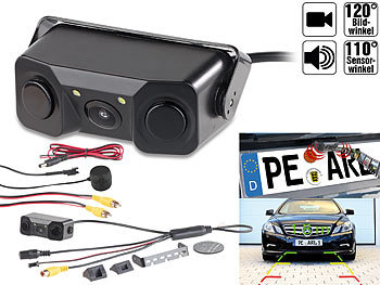 Rückfahrkamera System: Lescars Farb-Rückfahrkamera & Einparkhilfe Versandrückläufer