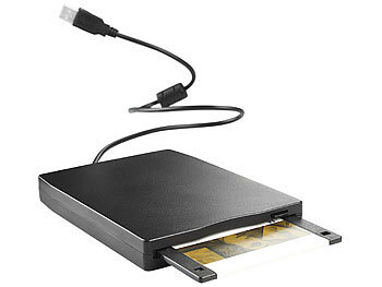 Diskettenlaufwerk: Xystec Externes USB-Disketten-Laufwerk, Slimline, PC (auch Windows 11) & Mac