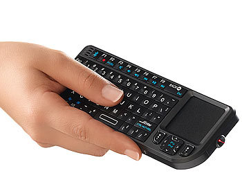 GeneralKeys 3in1-Bluetooth-Tastatur mit Maus-Touchpad & Laserpointer