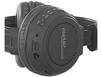 auvisio HiFi-Kopfhörer MPH-232.SD mit integriertem MP3-Player & Radio