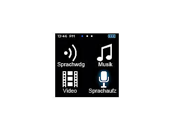 auvisio MP3- & Video-Player "DMP-355.SQ" mit UKW-Radio + 8 GB microSD