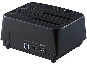 Xystec USB-3.0-Dockingstation für SATA-Festplatten & -SSDs, mit Klon-Funktion