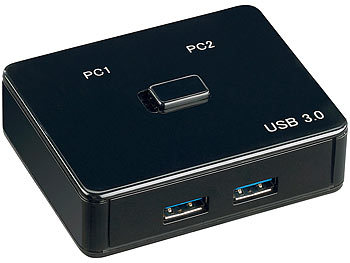 c-enter USB-3.0-Switch für 2 USB-Geräte an 2 PCs
