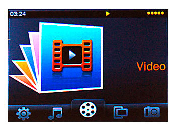 auvisio DMP-361.fm MP3- und Video-Player/Recorder mit XXL-Display 2,4"