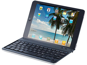 GeneralKeys Tastatur mit Bluetooth, Schutzcover & Halterung für iPad mini