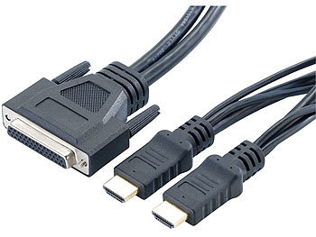 Xystec KVM-Switch USB/HDMI für 2 PCs, inkl. Anschlusskabel