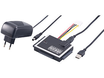USB Festplattenadapter: Xystec Universal-Festplatten-Adapter IDE/SATA auf USB 2.0, für HDDs & SSDs