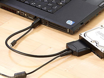 Xystec Festplatten-Adapter SATA auf USB 3.0, mit OTG-Funktion, inkl. Netzteil