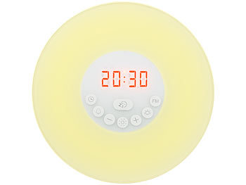 auvisio Wake-up-LED-Radiowecker mit Bluetooth & Sonnenaufgangs-Simulation