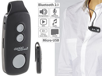 auvisio 4in1-Headset-Adapter mit Bluetooth, Mikro, MP3, Radio, 3,5-mm-Klinke