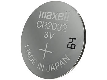 Maxell Lithium Knopfzellen CR2032, 3 V, 220 mAh, 5er-Sparpack