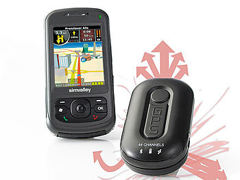 Bluetooth GPS Empfänger 44 Kanal für Smartphone, PDA u.a.