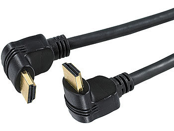 Premium HDMI-Kabel, vergoldeter Stecker, 270° gewinkelt, 2m