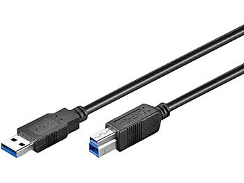 goobay USB-3.0-Anschlusskabel Typ-A-Stecker auf Typ-B-Stecker, 1,8 m