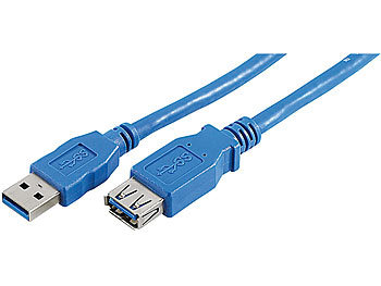 USB A Verlängerung: c-enter USB-3.0-Verlängerungskabel, Typ A Stecker auf Buchse, 3 m