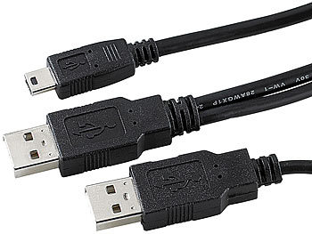Mini-USB-Y-Kabel zum Anschluss von externen 2,5" Festplatten, 1,0 m