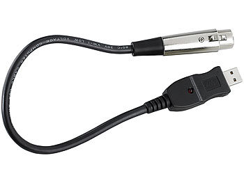 USB-Mikrofonadapter zum Anschluss eines XLR-Mikrofons an den PC