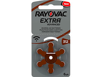 Hörgerätebatterie: RAYOVAC Hörgeräte-Batterien 312 Extra Advanced 1,45V 180 mAh 6er-Pack