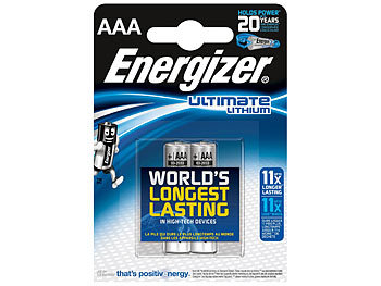 Energizer Ultimate Lithium-Batterie AAA Micro 1,5 Volt im 2er-Pack