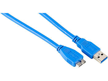 Micro USB Ladekabel: c-enter USB-3.0-Anschlusskabel, A-Stecker auf Micro-B-Stecker, 1,8 m