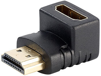 auvisio HDMI-Adapter Typ-A-Buchse auf Typ-A-Stecker, 270° gewinkelt