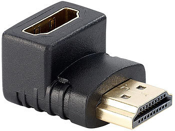auvisio HDMI-Adapter Typ-A-Buchse auf Typ-A-Stecker, 270° gewinkelt