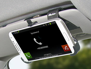 Handyhalter: Callstel Praktische Sonnenblenden-Halterung 360° für Samsung S4