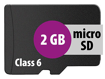 microSD-Speicherkarte 2 GB, Class 6, bulk, inkl. SD-Adapter