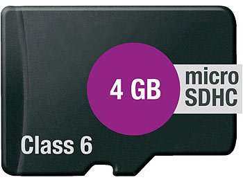microSDHC-Karte 4 GB Class 6 in Speicherkartenbox (unlabeled/bulk)