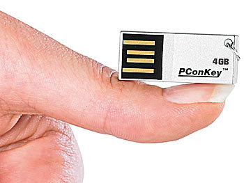 PConKey Super-Slim USB-Speicherstick "wEe Pico" mit 4 GB, wasserdicht