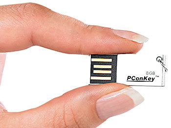 PConKey Super-Slim USB-Speicherstick "wEe Pico" mit 4 GB, wasserdicht