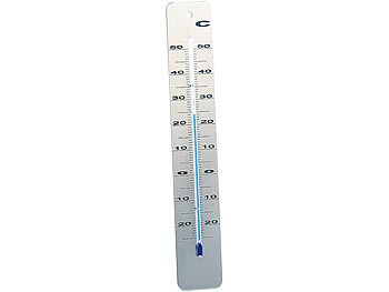 CHG Edelstahl-Thermometer für innen und außen, rostfrei + quecksilberfrei