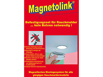 Magnetolink, Magnetbefestigung für Rauchwarnmelder