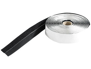 Selbstklebende Klettverschluss-Rolle (Haken- & Flauschband) 20mmx10m
