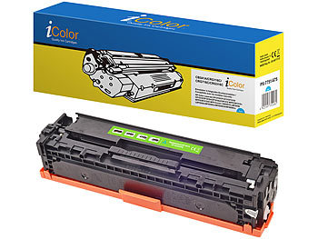 Toner für Laserdrucker: iColor Toner kompatibel zu HP CB541A, cyan für z.B: HP Laserjet CP1215
